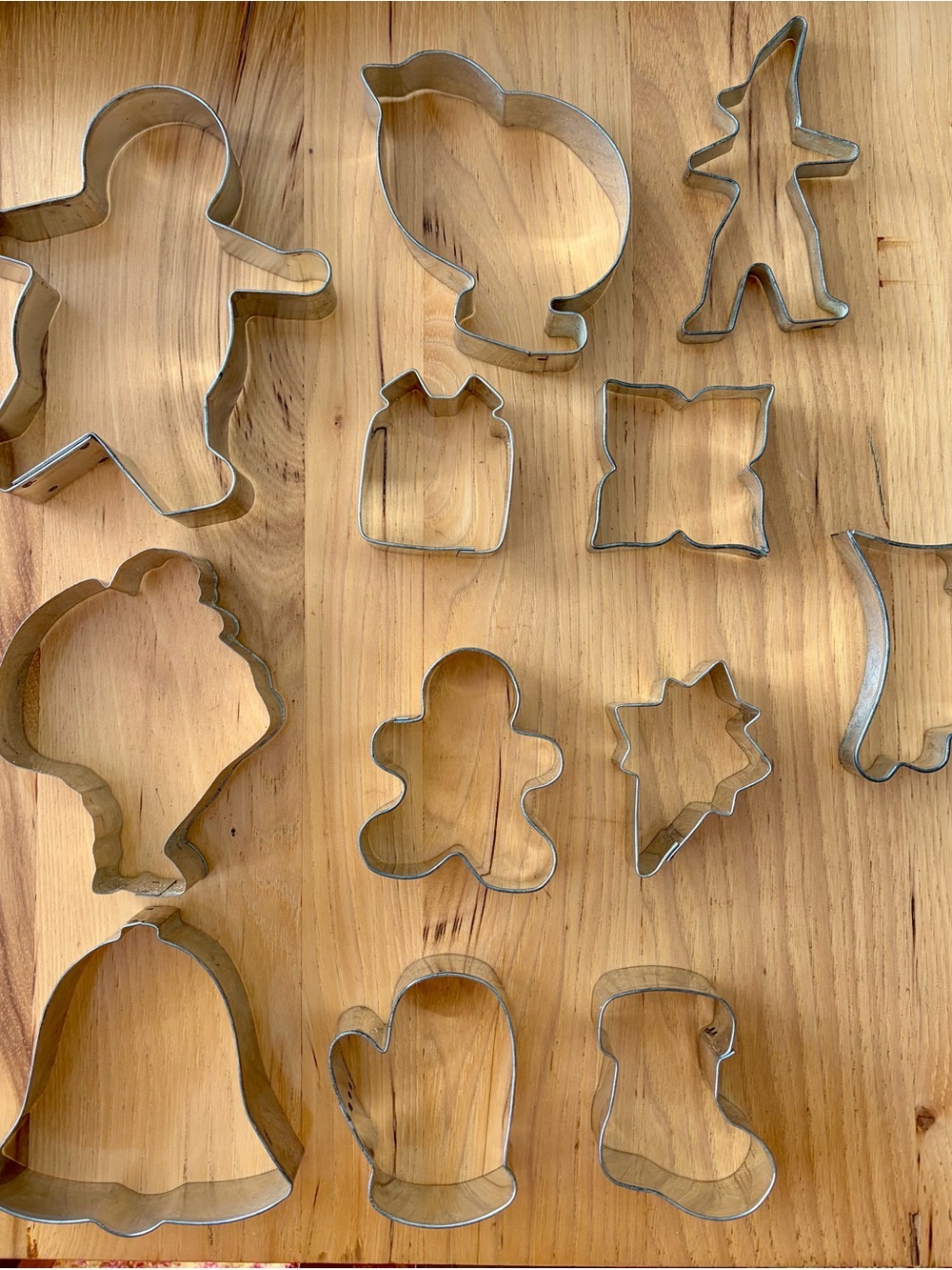 Assorted Metal Holiday Cookie Cutter Set - Silver